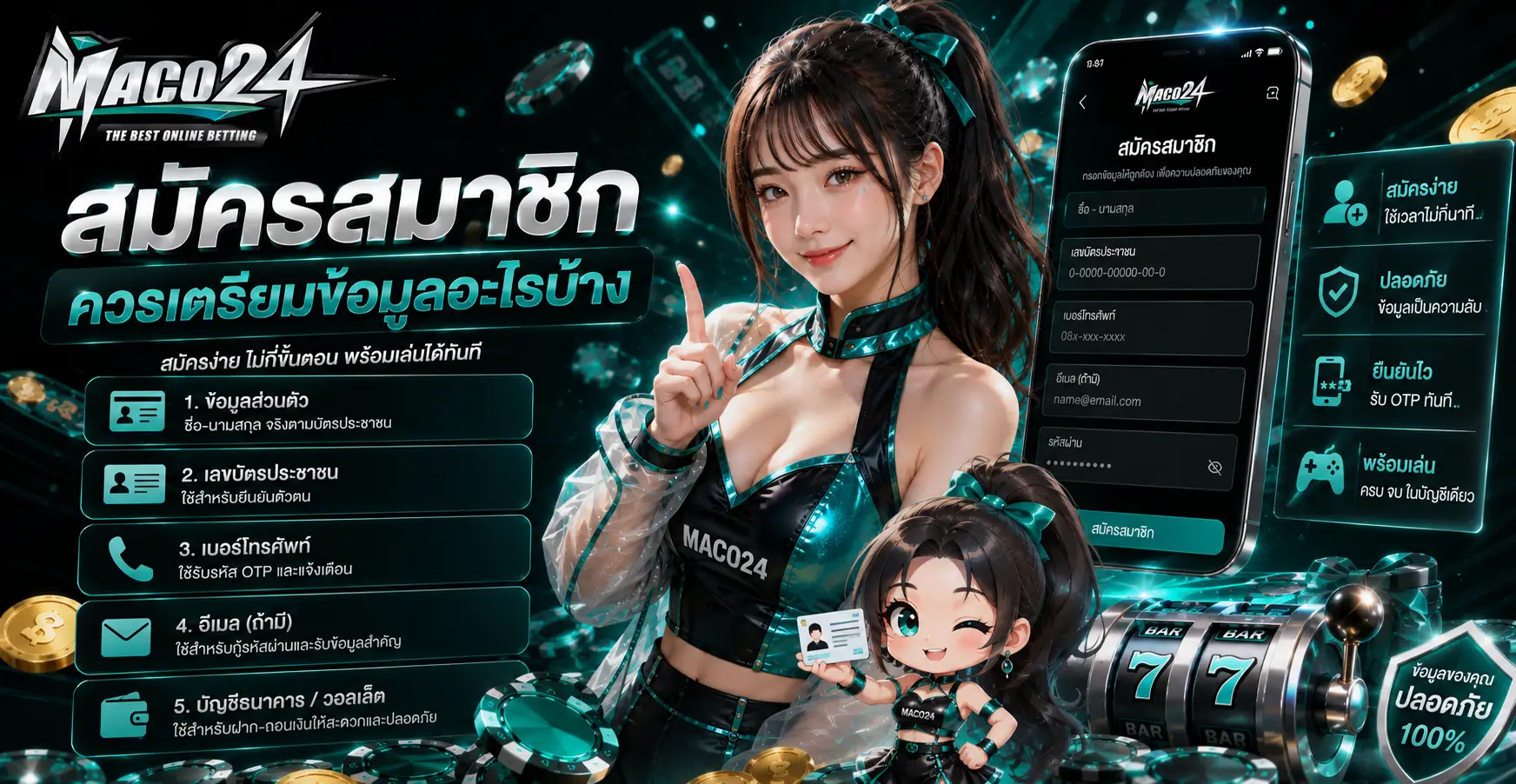 สมัครสมาชิกควรเตรียมข้อมูลอะไรบ้าง
